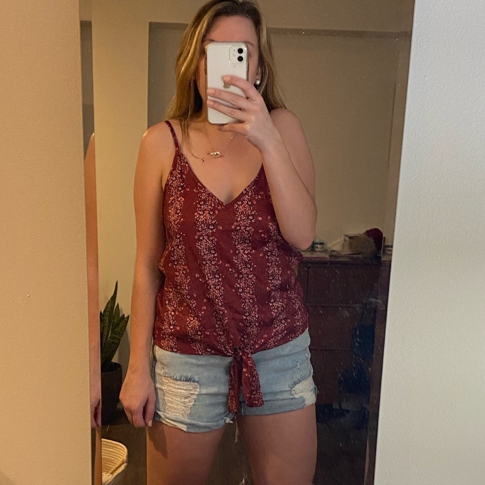 Multi color floral tank top